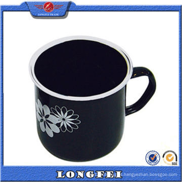 Copo de café feito sob encomenda do logotipo da forma preta da cor